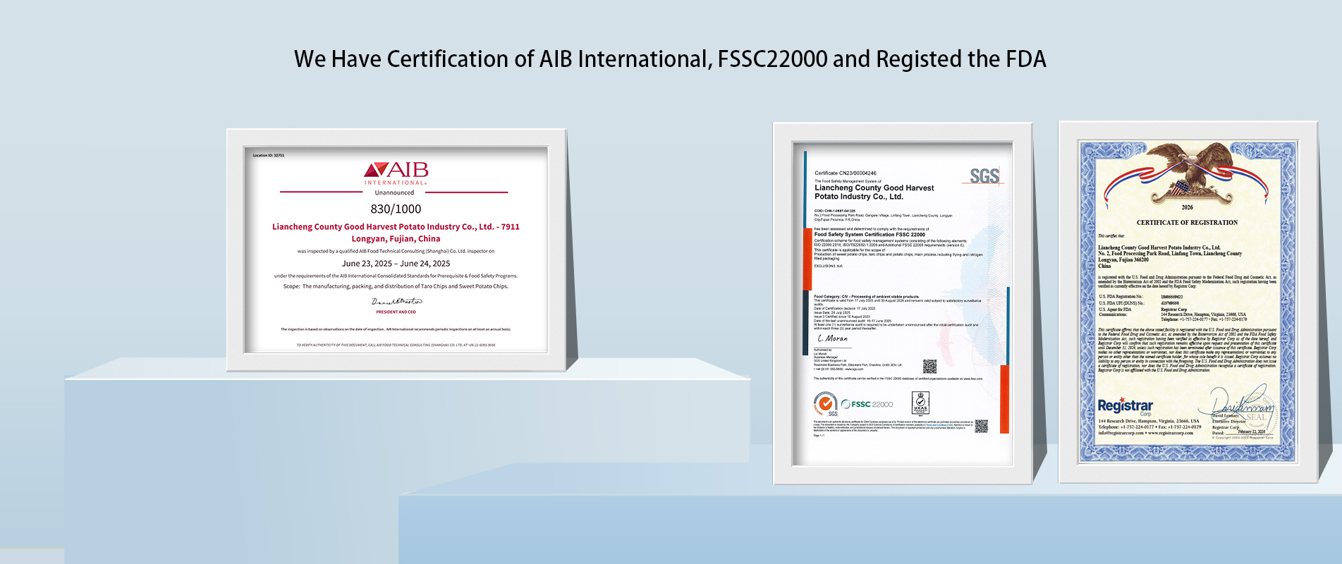 Chứng chỉ AIB & FSSC22000